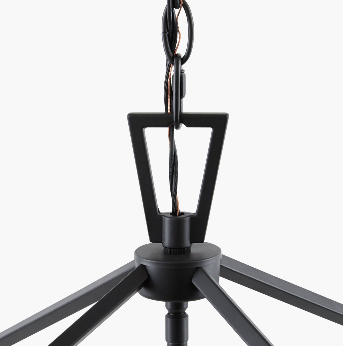 Vespera Iron Chandelier, Powder Coated Black