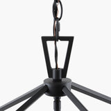 Vespera Iron Chandelier, Powder Coated Black