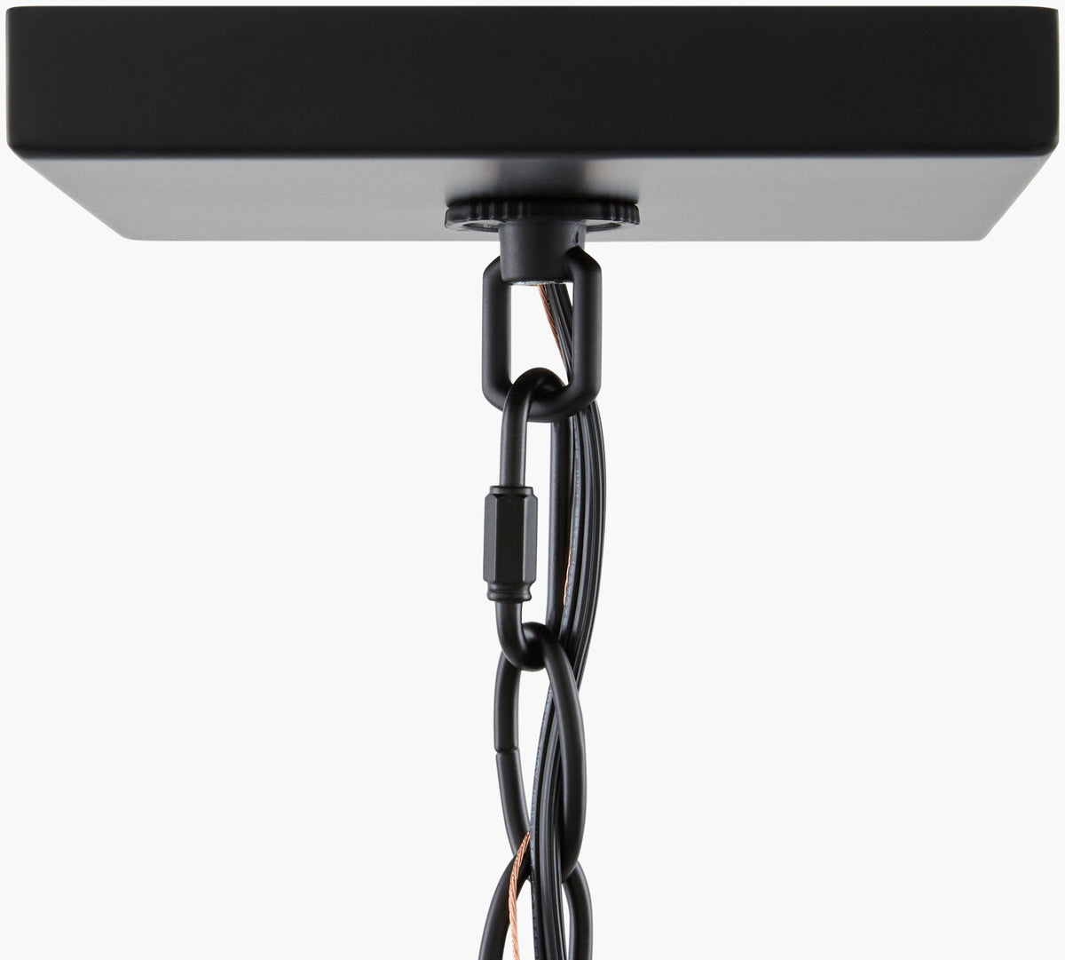 Vespera Iron Chandelier, Powder Coated Black