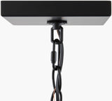 Vespera Iron Chandelier, Powder Coated Black