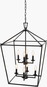 Vespera Iron Chandelier, Powder Coated Black