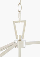 Vespera Iron Chandelier, Electroplated Metallic Silver