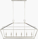 Vespera Iron Chandelier, Electroplated Metallic Silver