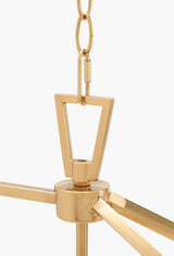 Vespera Iron Chandelier, Electroplated Metallic Brass