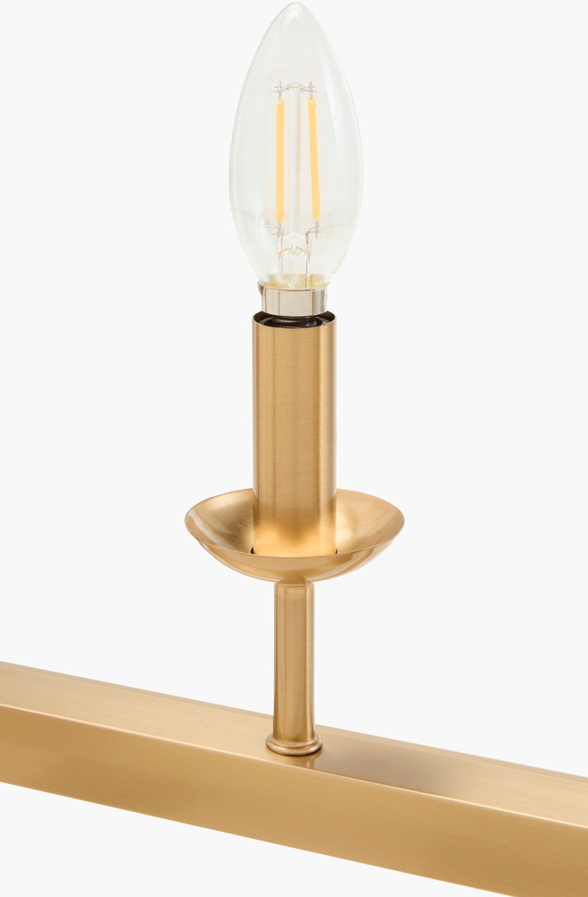 Vespera Iron Chandelier, Electroplated Metallic Brass