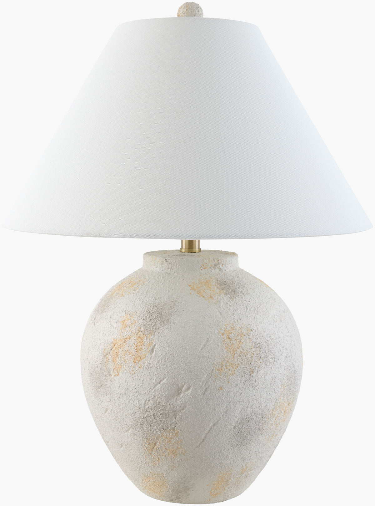 Vesso 24" Ceramic Table Lamp, Painted Light Gray