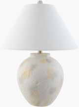 Vesso 24" Ceramic Table Lamp, Painted Light Gray