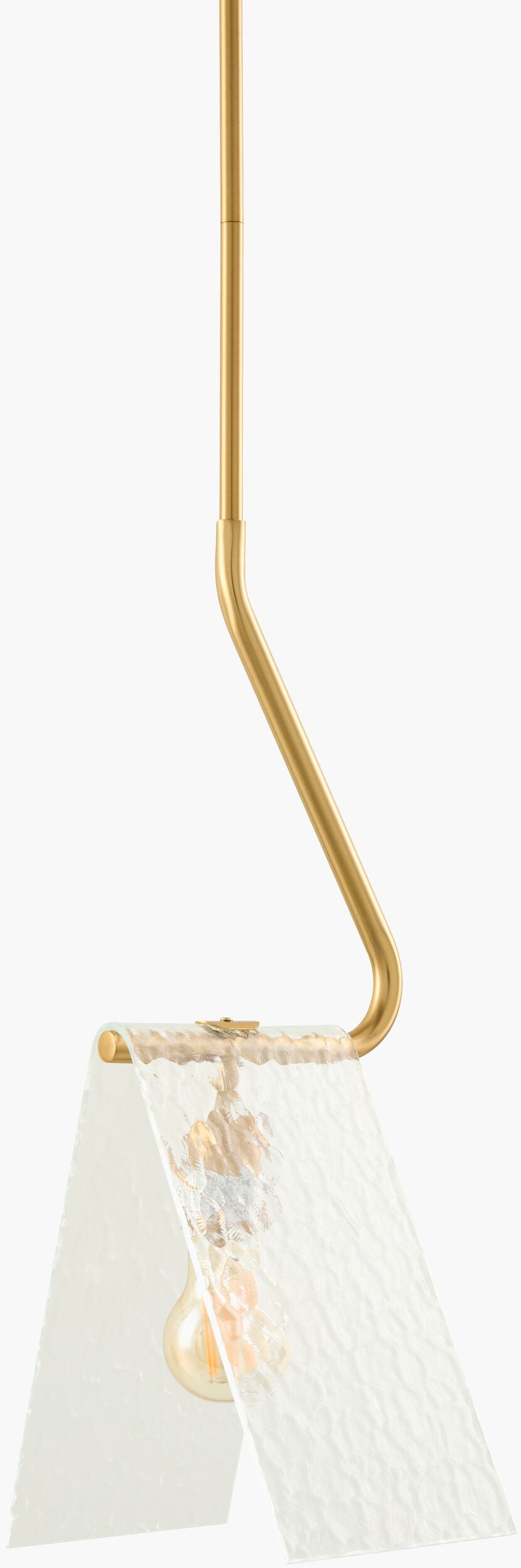 Vitracis Iron Pendant Light, Electroplated Metallic Brass