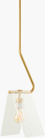 Vitracis Iron Pendant Light, Electroplated Metallic Brass