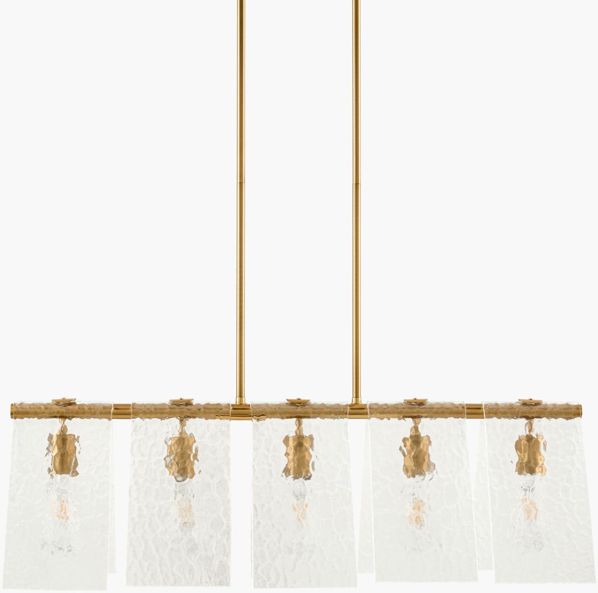 Vitracis Iron Chandelier, Electroplated Metallic Brass (VTC-009)