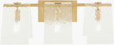 Vitracis 8" Iron Wall Sconce, Electroplated Metallic Brass (VTC-003)