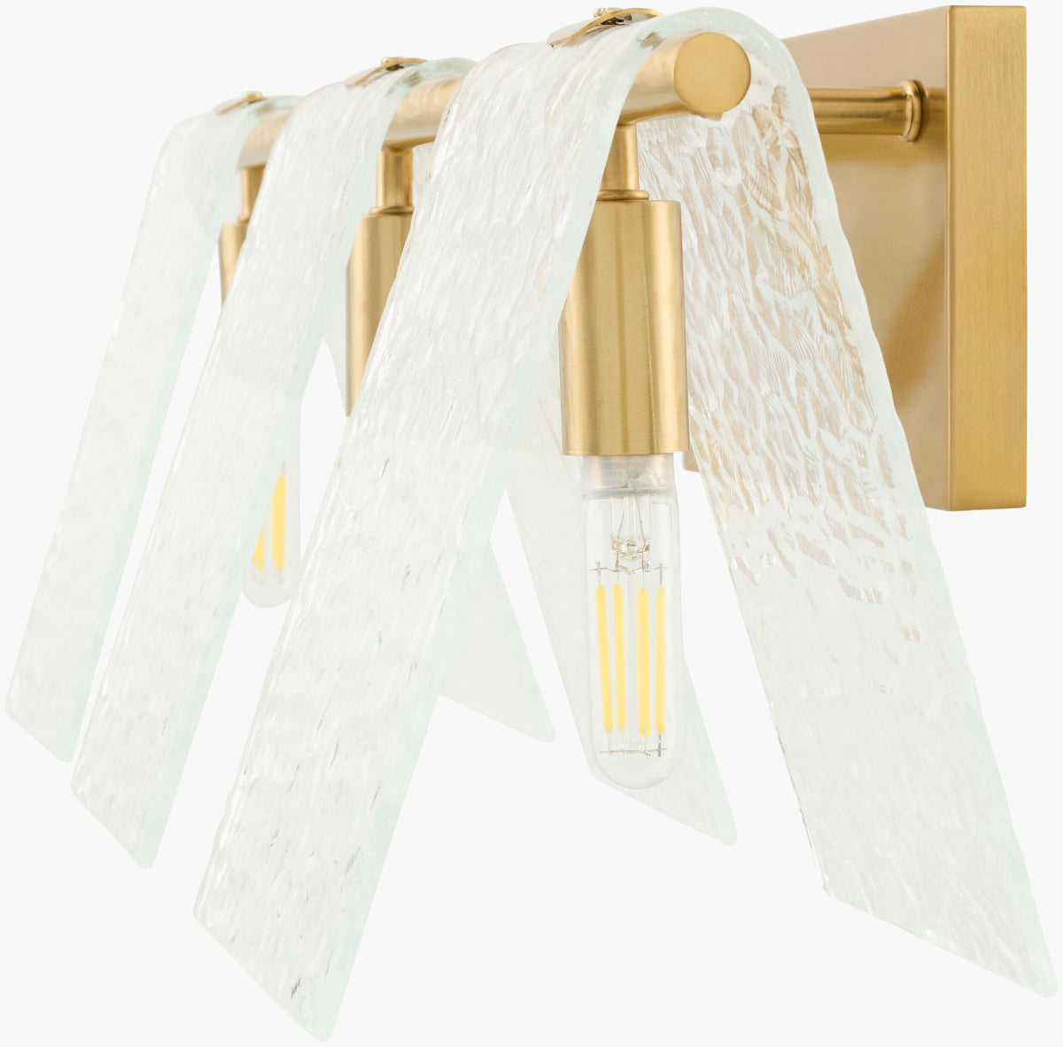 Vitracis 8" Iron Wall Sconce, Electroplated Metallic Brass (VTC-003)