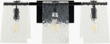 Vitracis 8" Iron Wall Sconce, Powder Coated Black (VTC-004)