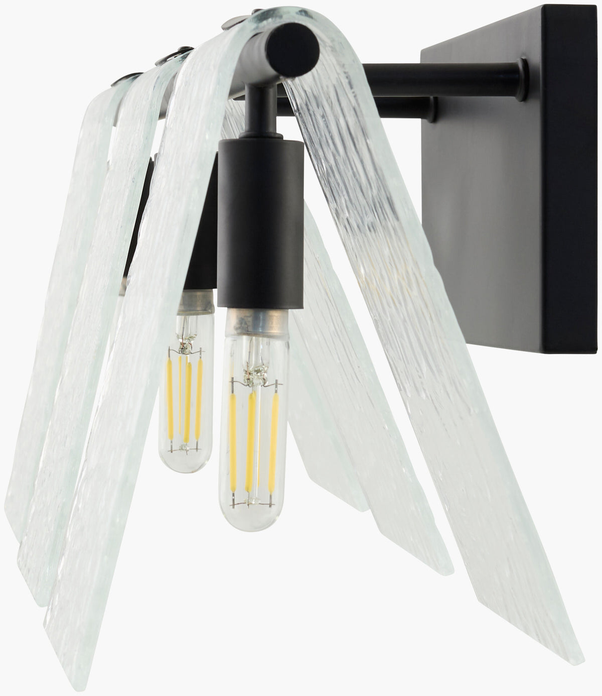 Vitracis 8" Iron Wall Sconce, Powder Coated Black (VTC-004)