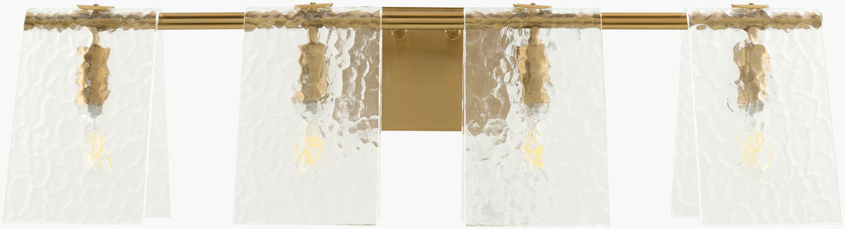 Vitracis 8" Iron Wall Sconce, Electroplated Metallic Brass