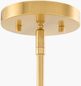 Vitracis Iron Pendant Light, Electroplated Metallic Brass