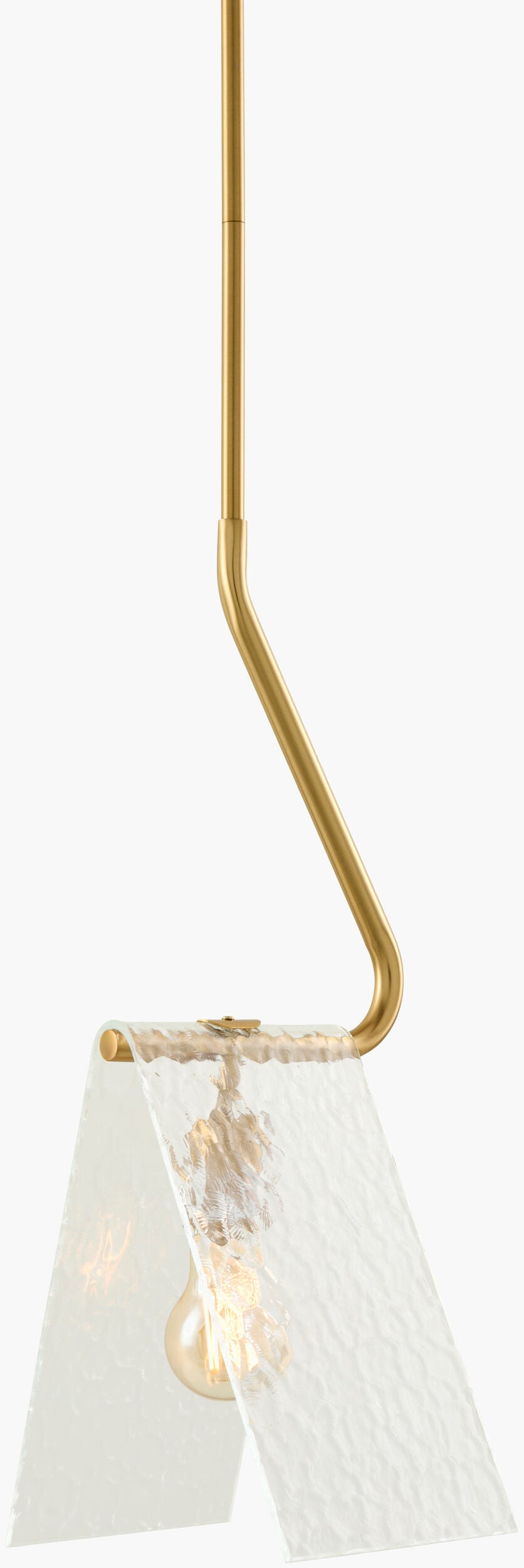 Vitracis Iron Pendant Light, Electroplated Metallic Brass
