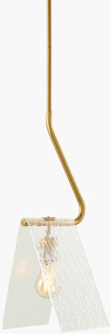 Vitracis Iron Pendant Light, Electroplated Metallic Brass