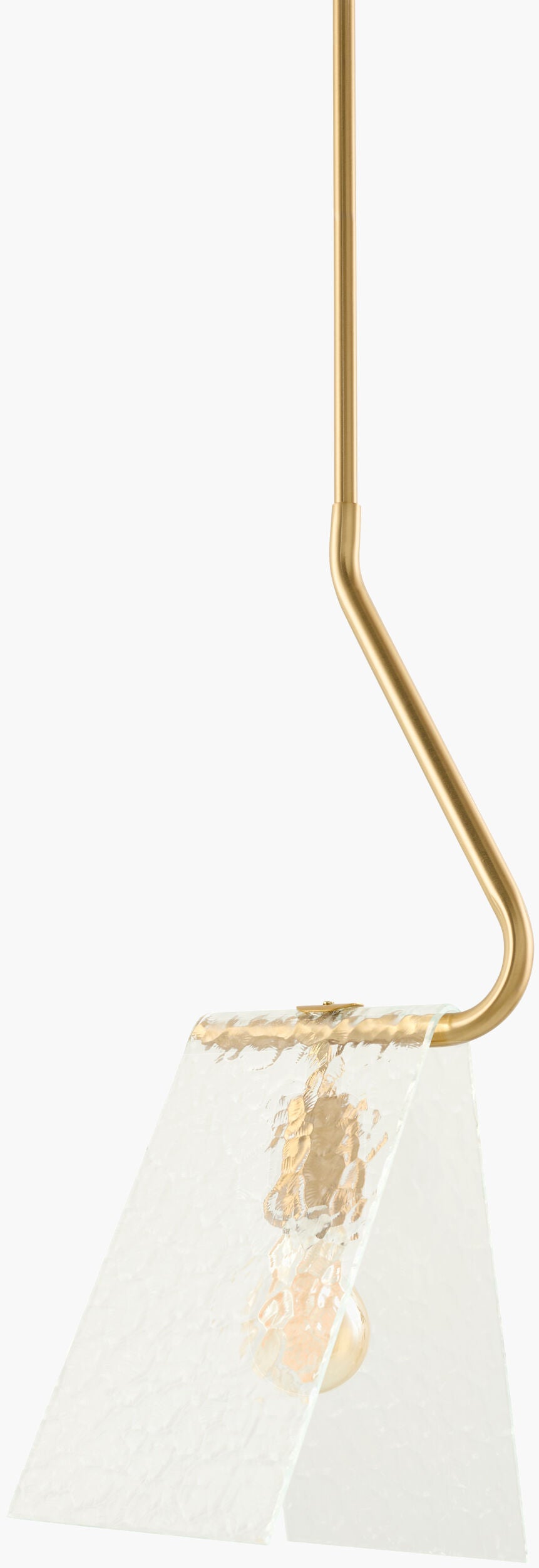 Vitracis Iron Pendant Light, Electroplated Metallic Brass