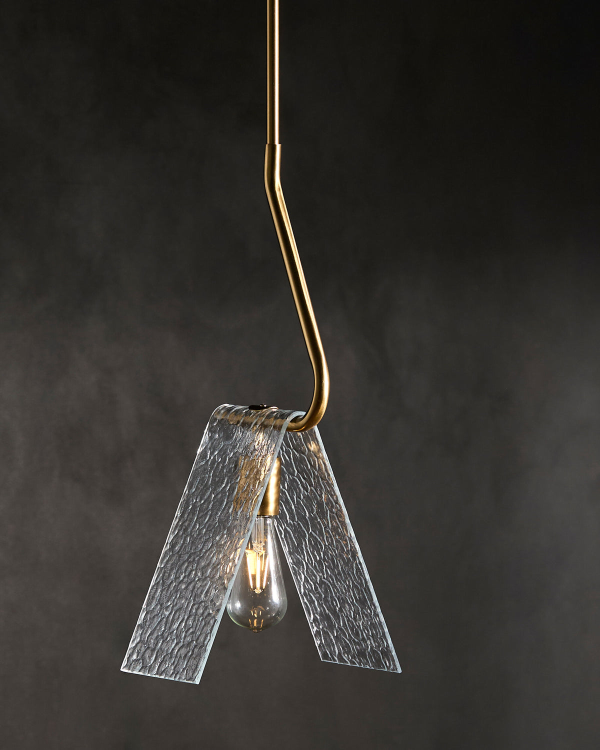 Vitracis Iron Pendant Light, Electroplated Metallic Brass