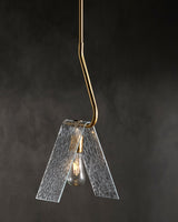 Vitracis Iron Pendant Light, Electroplated Metallic Brass