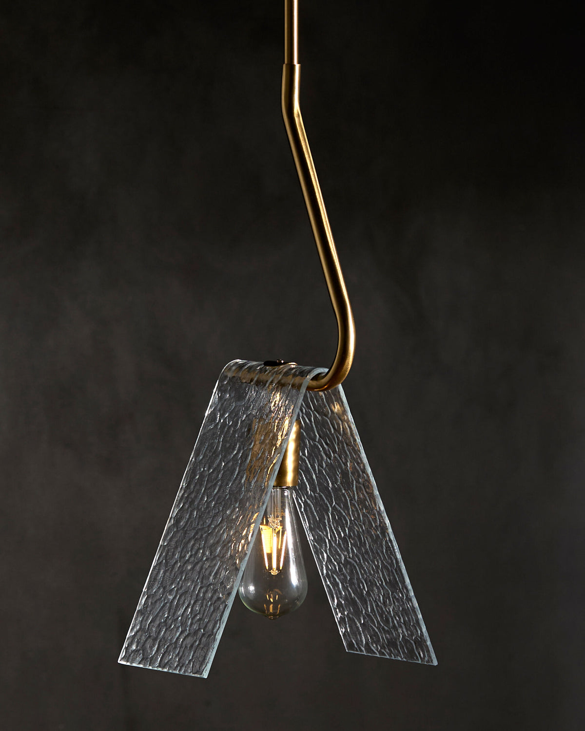 Vitracis Iron Pendant Light, Electroplated Metallic Brass