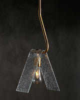 Vitracis Iron Pendant Light, Electroplated Metallic Brass