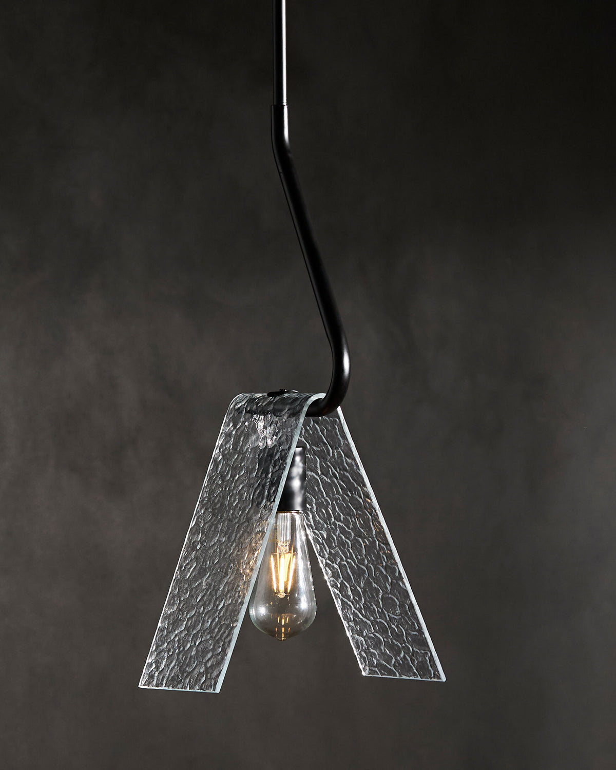 Vitracis Iron Pendant Light, Powder Coated Black