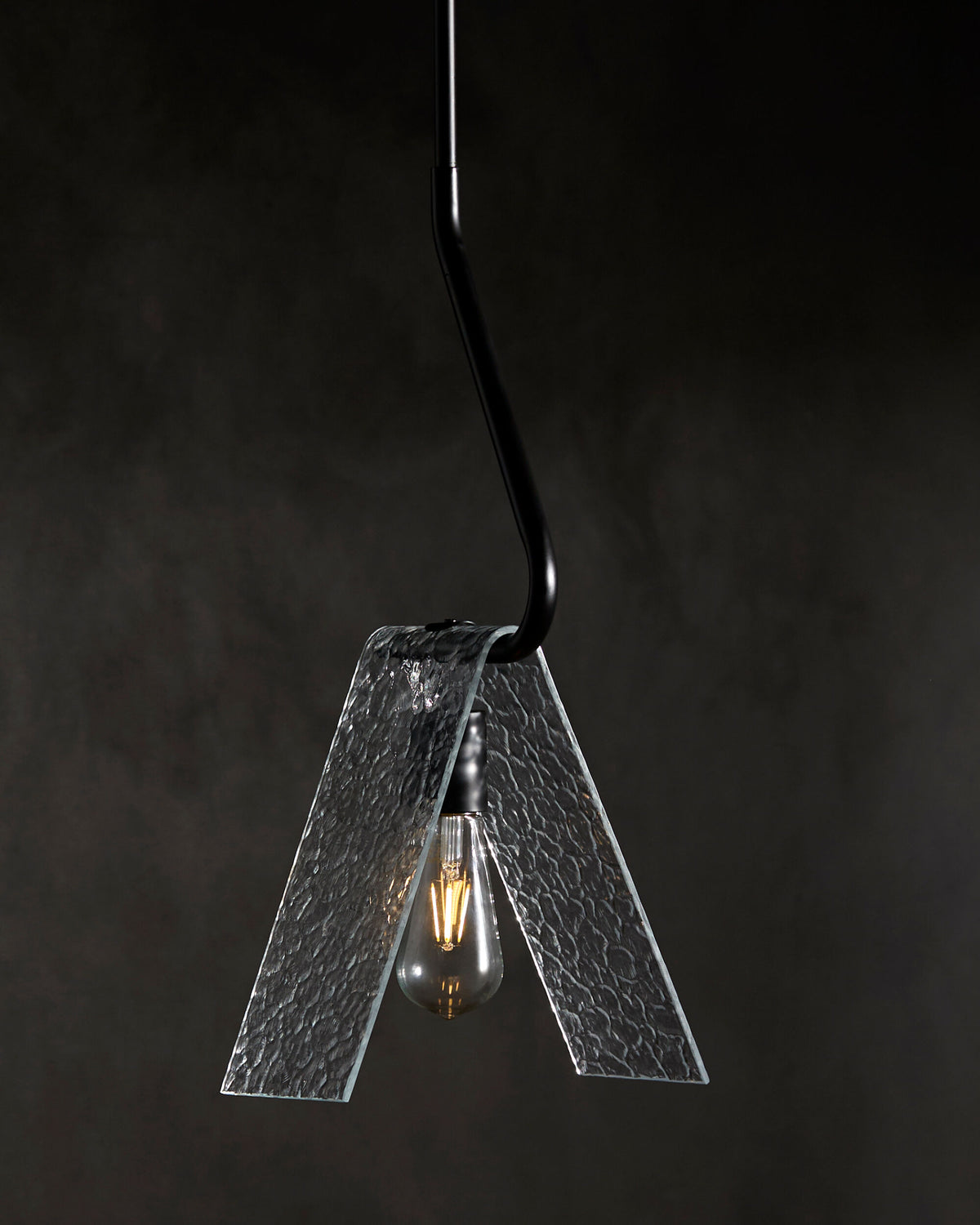Vitracis Iron Pendant Light, Powder Coated Black