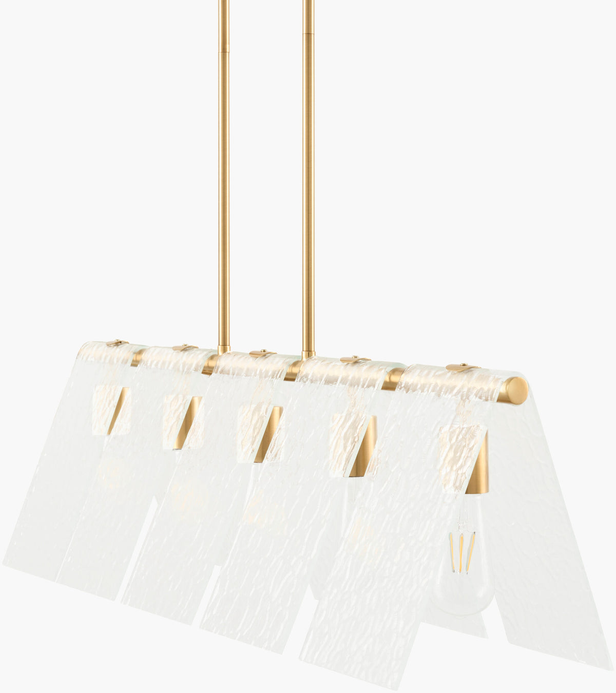 Vitracis Iron Chandelier, Electroplated Metallic Brass (VTC-009)