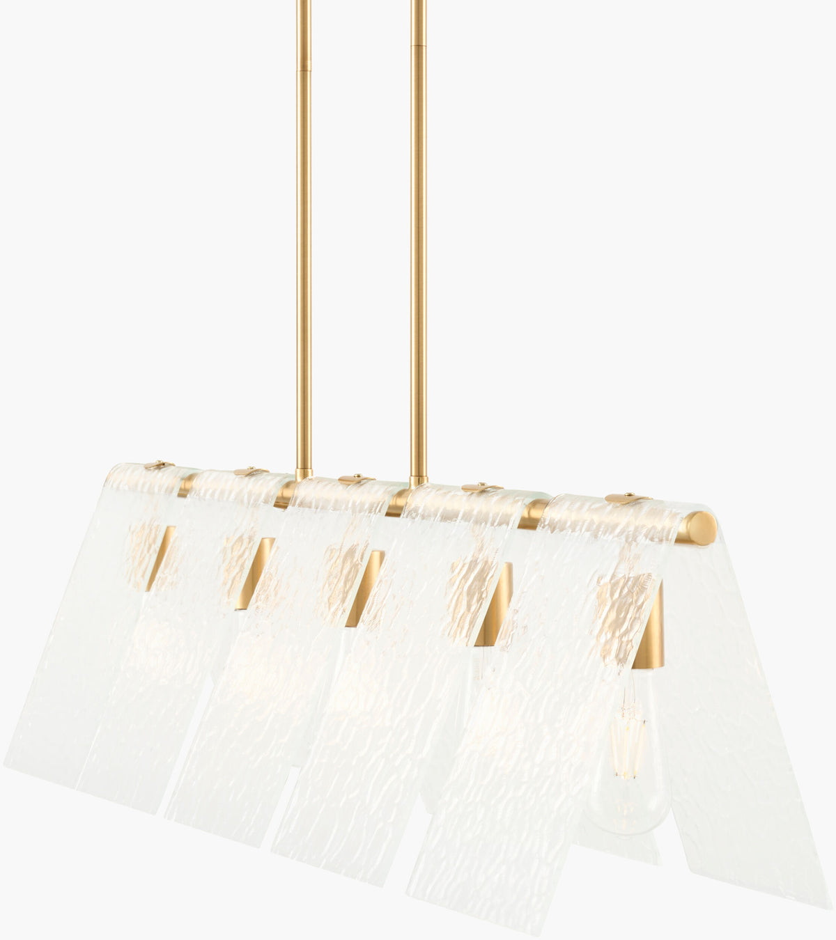 Vitracis Iron Chandelier, Electroplated Metallic Brass (VTC-009)