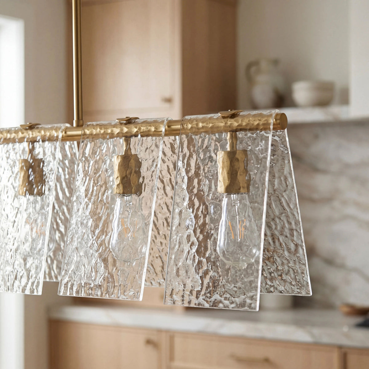 Vitracis Iron Chandelier, Electroplated Metallic Brass (VTC-009)