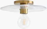 Veyla 11" Iron Wall Sconce, Electroplated Metallic Brass