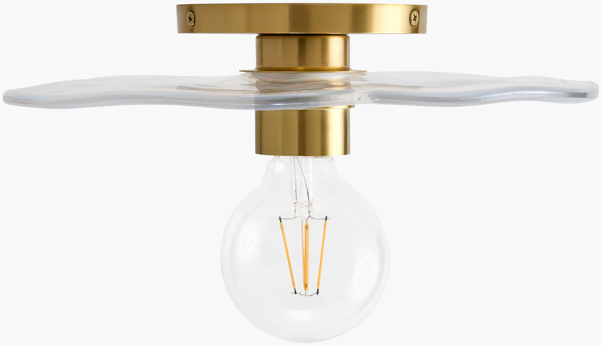 Veyla 11" Iron Wall Sconce, Electroplated Metallic Brass