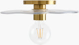 Veyla 11" Iron Wall Sconce, Electroplated Metallic Brass
