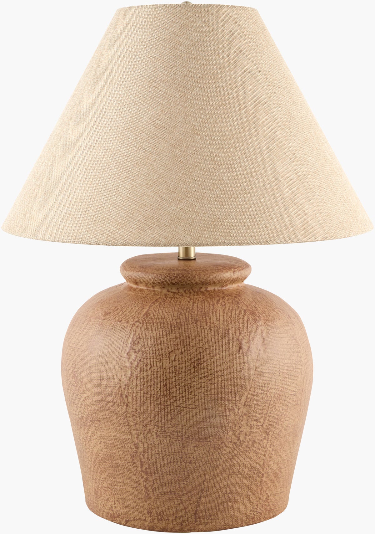 Veyra 29" Cement Table Lamp, Painted Brown