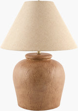 Veyra 29" Cement Table Lamp, Painted Brown