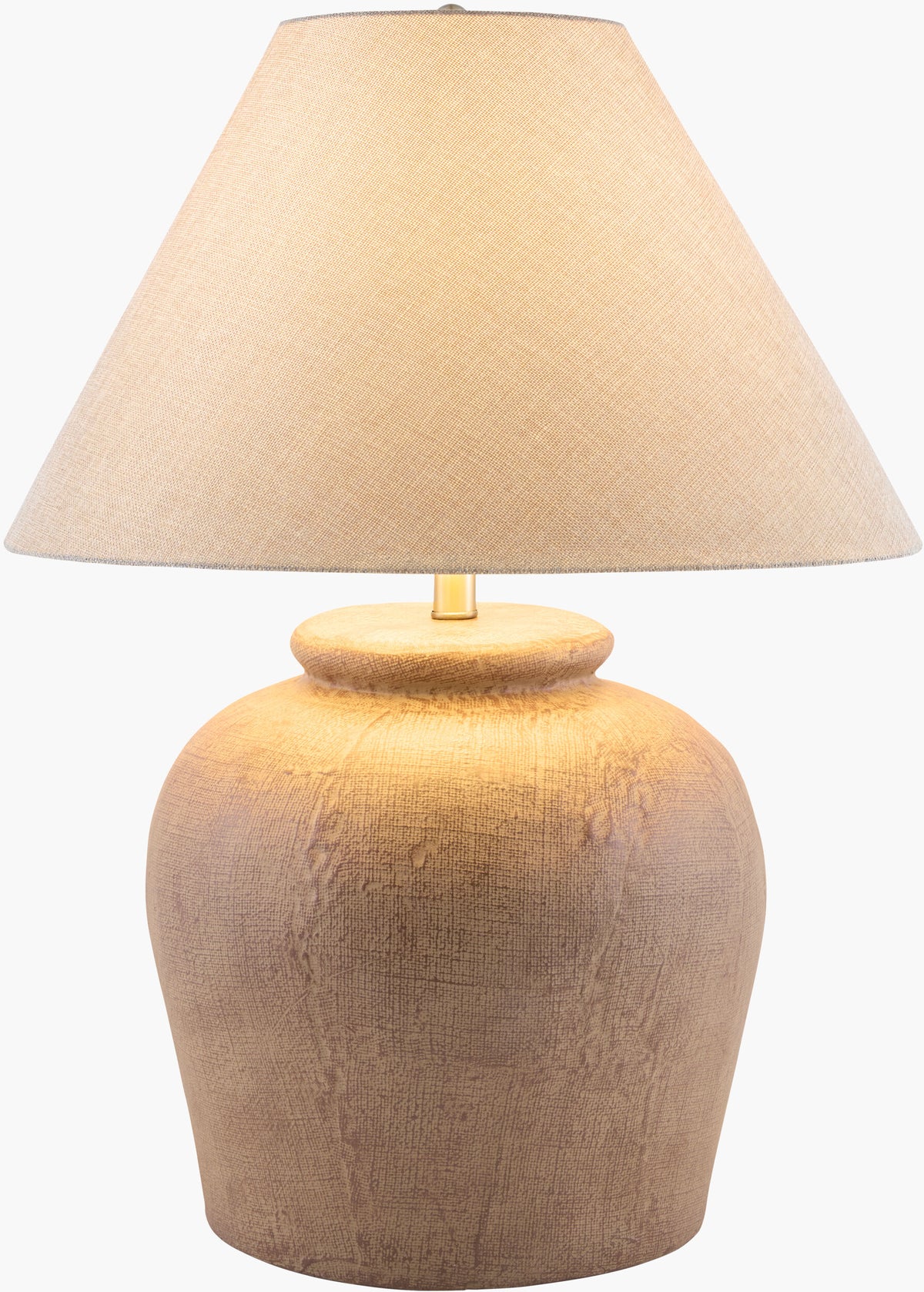 Veyra 29" Cement Table Lamp, Painted Brown