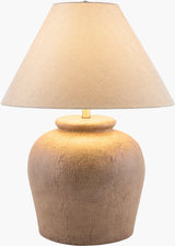 Veyra 29" Cement Table Lamp, Painted Brown