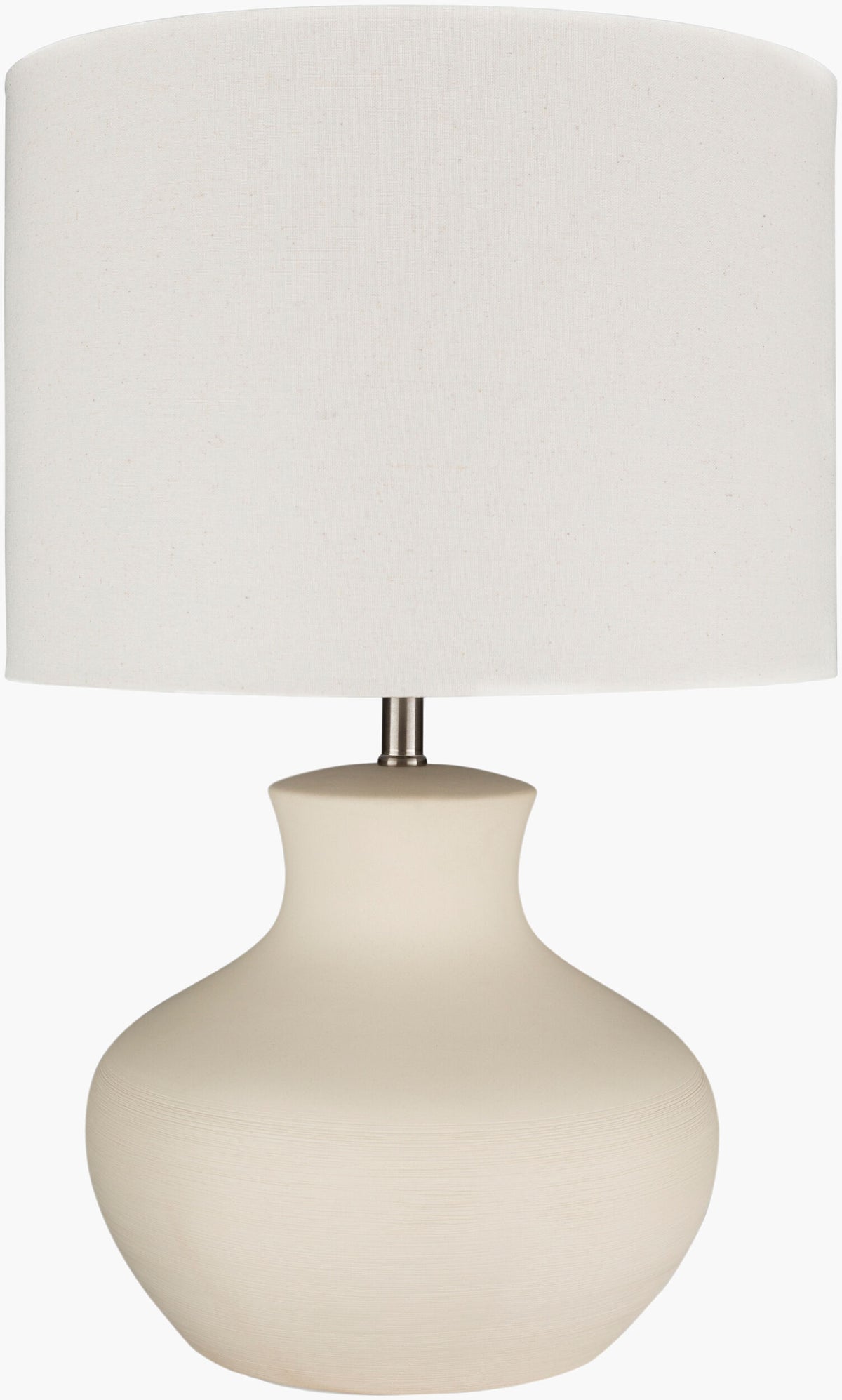 Warren 27" Ceramic Table Lamp, Glazed Cream