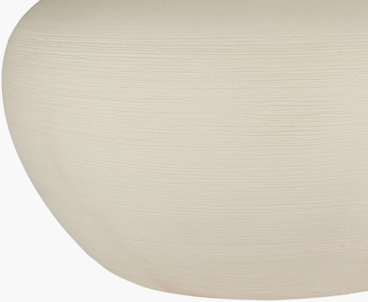 Warren 27" Ceramic Table Lamp, Glazed Cream