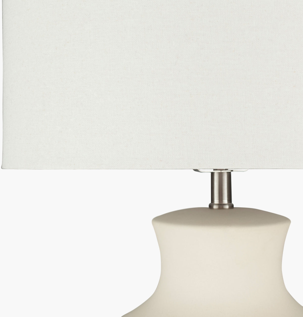 Warren 27" Ceramic Table Lamp, Glazed Cream