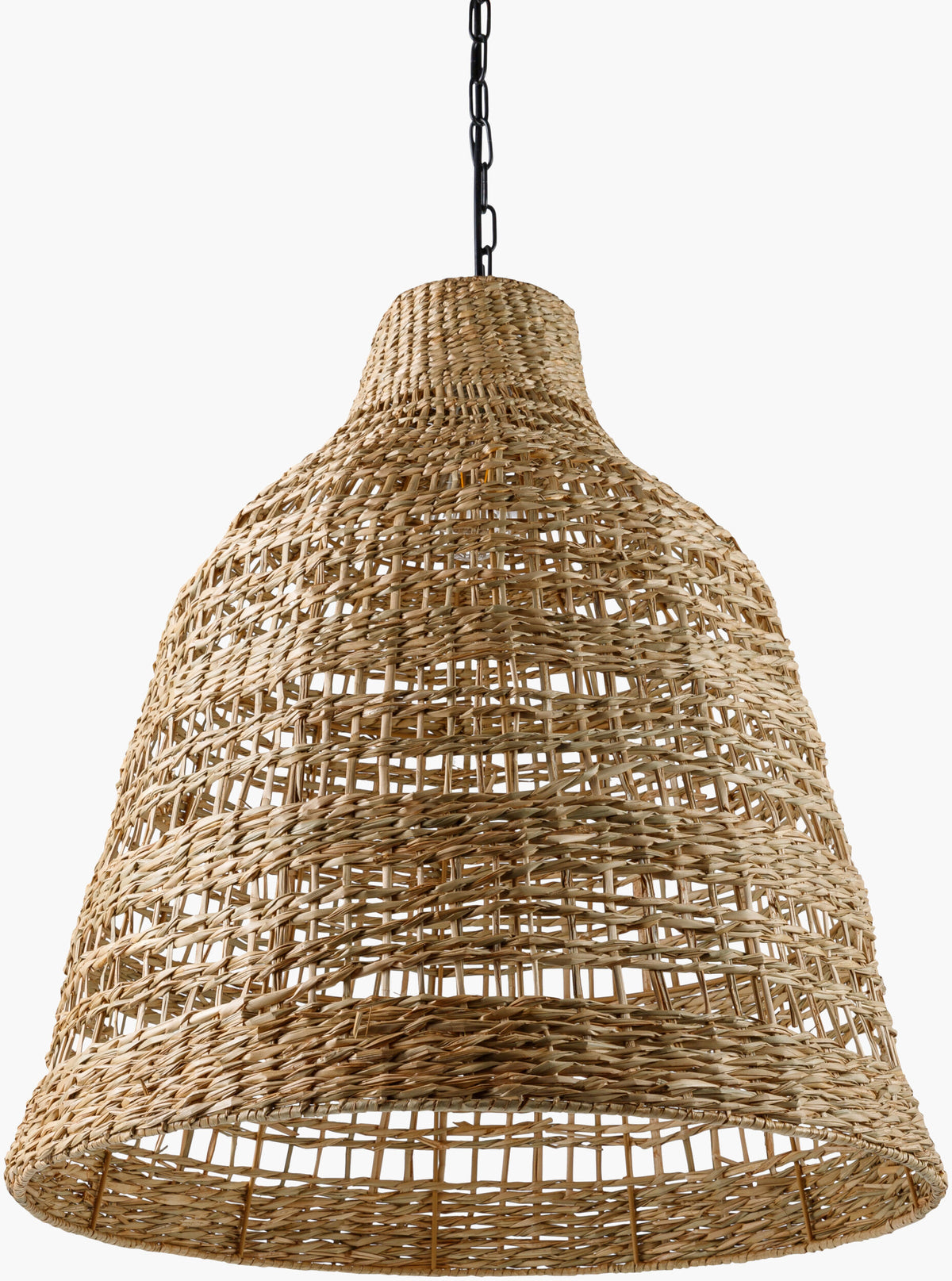 Windsong Rattan Pendant Light, Natural Black