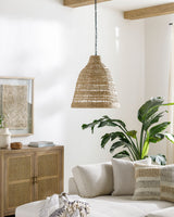 Windsong Rattan Pendant Light, Natural Black
