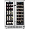 Whynter 24″ Built-In French Door Dual Zone Wine & Beverage Refrigerator – 20 Bottles / 76 Cans | BWB-2060FDS