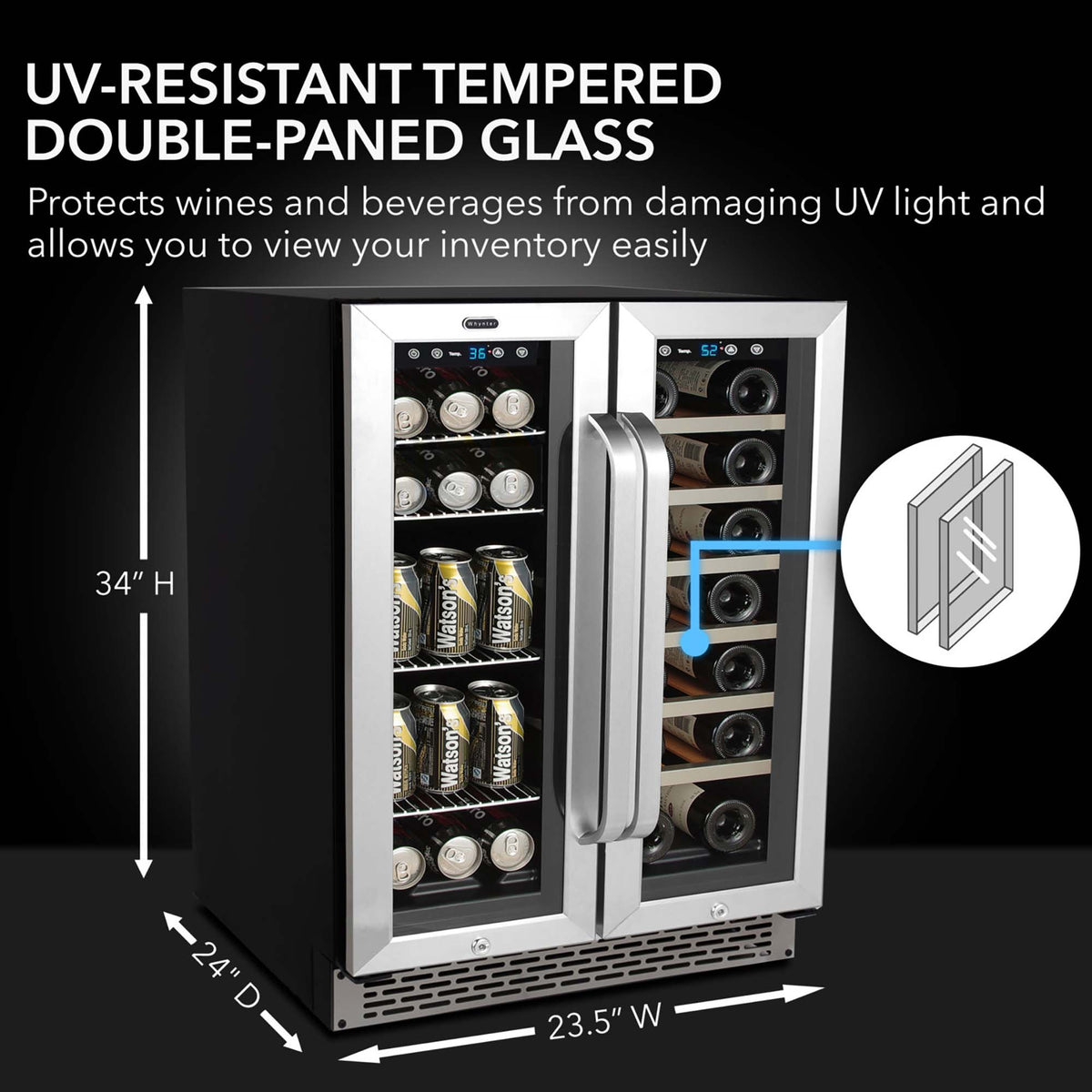Whynter BWB-2060FDS feature detail