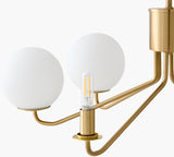 Wismar Iron Chandelier, Plated Gold
