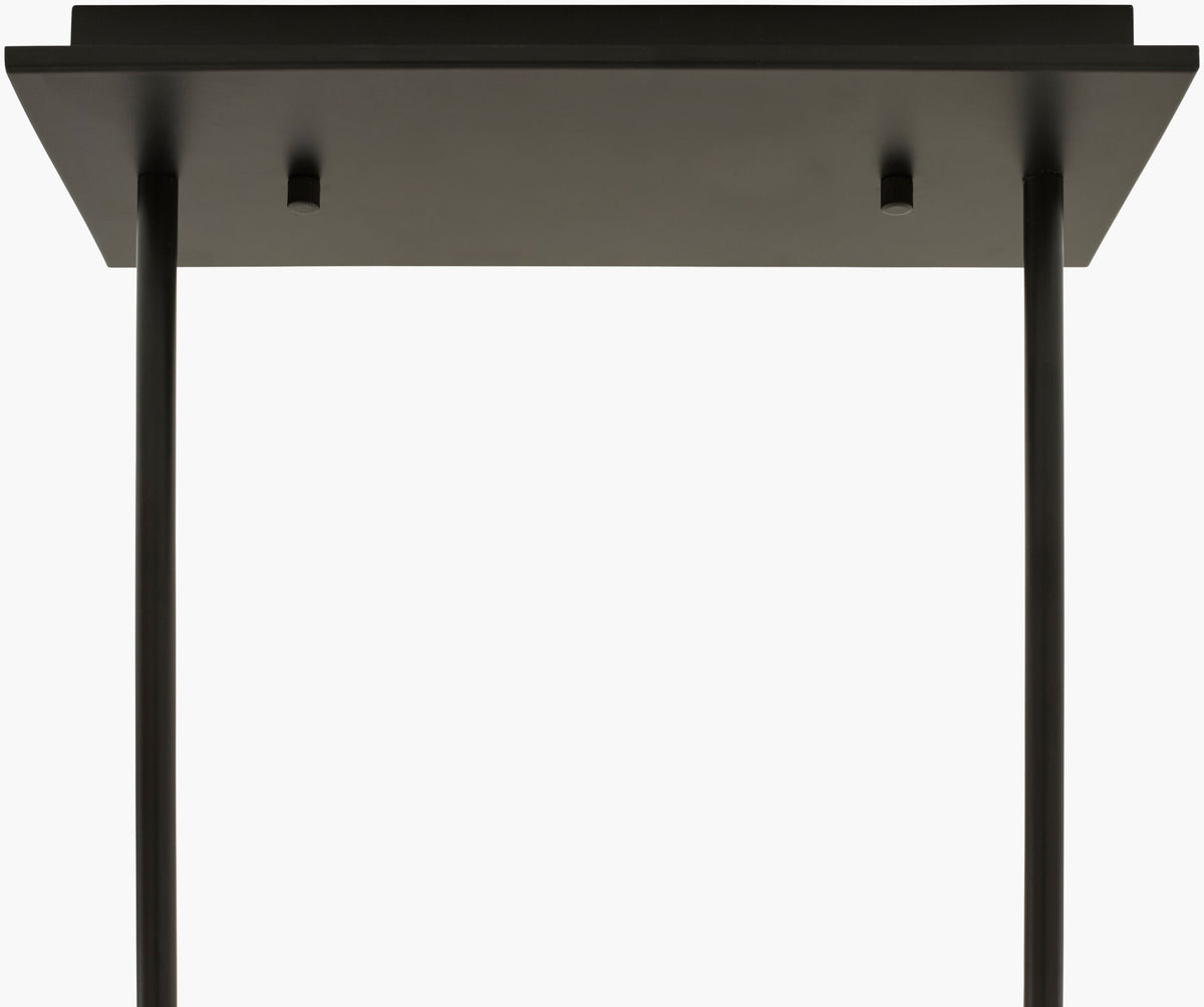 Wakre Iron Chandelier, Painted Black, Electroplated Gold
