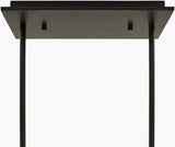 Wakre Iron Chandelier, Painted Black, Electroplated Gold