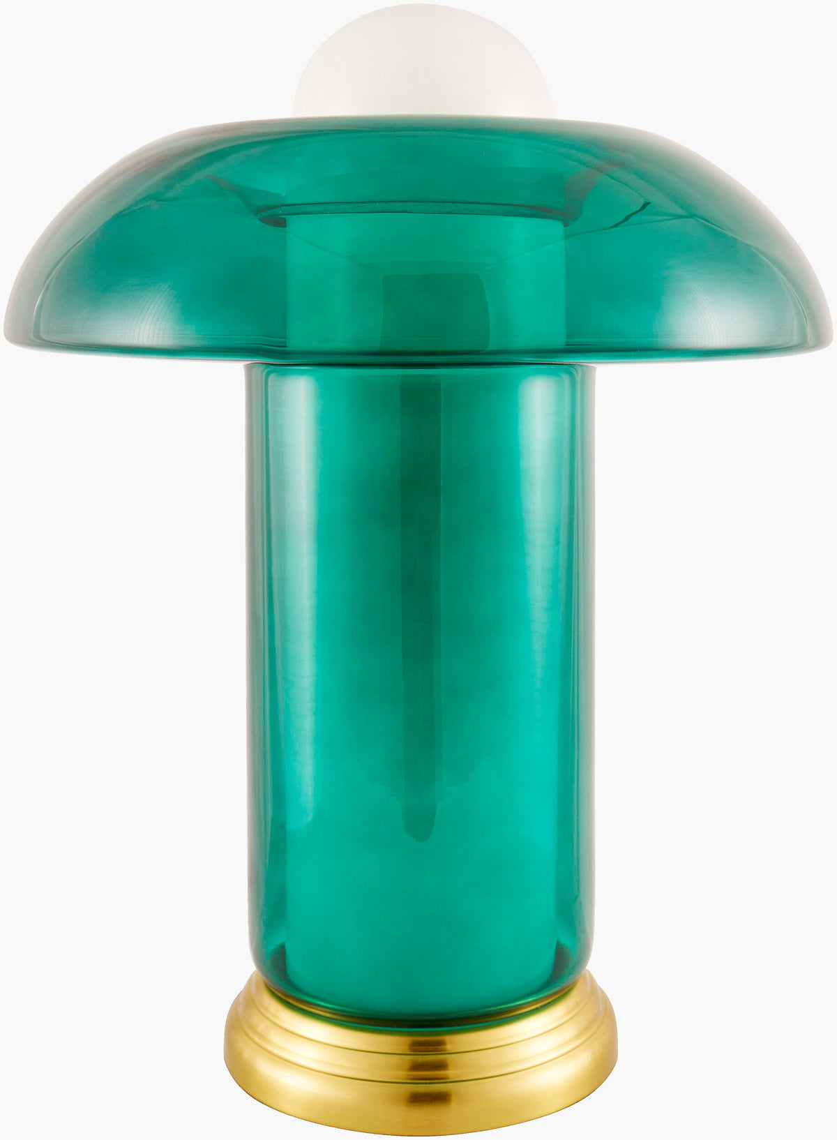 Wainaku 17" Glass Table Lamp, Hand Painted Blue